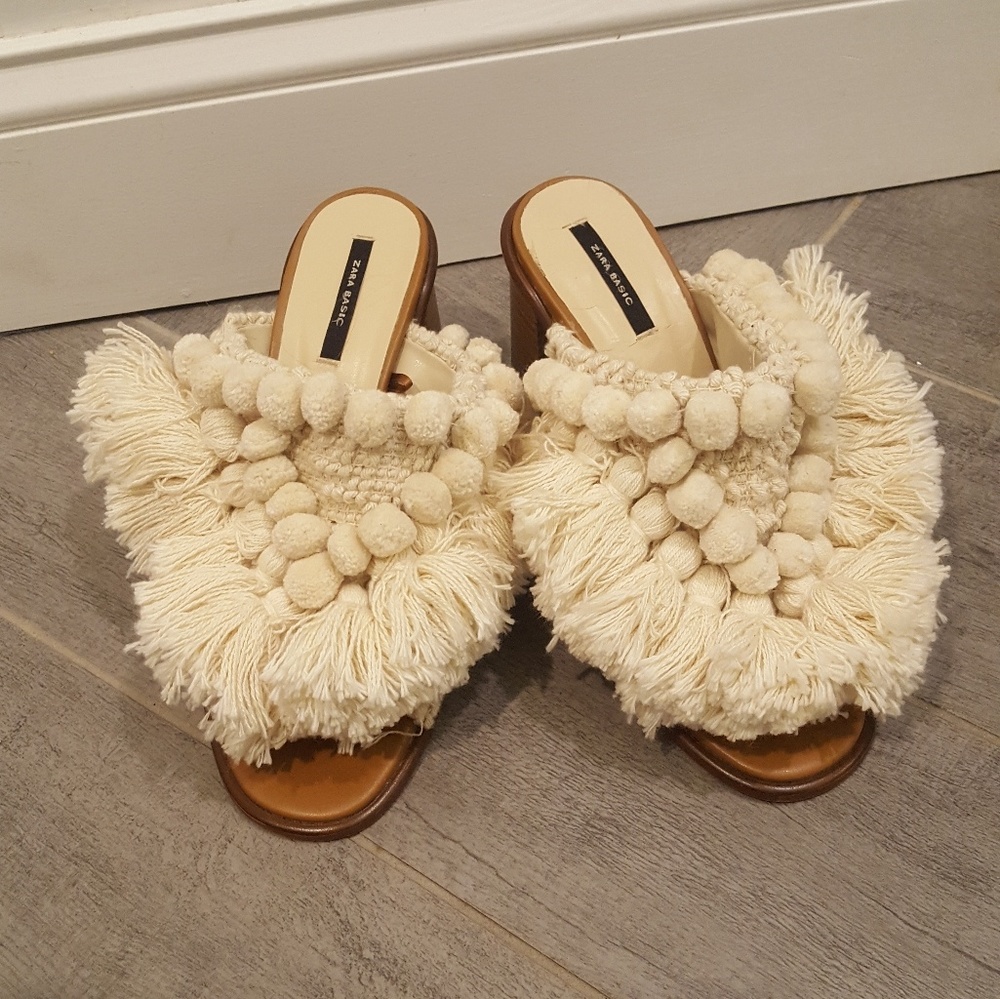 Zara Fringe Heels